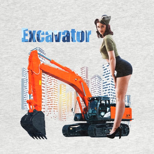 Excavator Girl by SAE